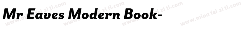 Mr Eaves Modern Book字体转换